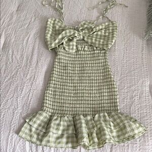Green Gingham Dress